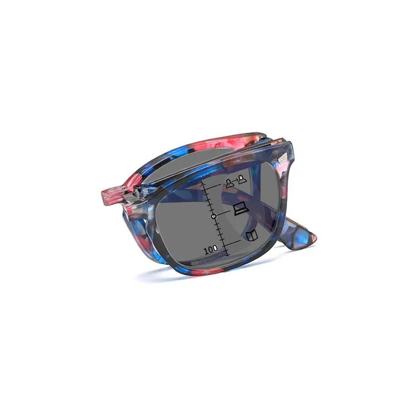 New Photochromic Multifocal Folding Presbyopia Glasses High Definition Portable Glasses Anti Blue Light Presbyopia Glasses