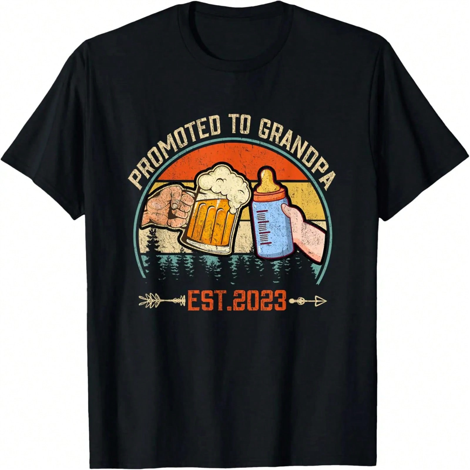 Promoted To Grandpa 2023 Funny Shirt For New Grandpa T-Shirt S разноцветный