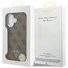 Guess 4G Triangle Logo MagSafe case for iPhone 17 brown silver