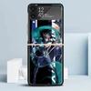 Saint Seiya Anime Black Cover for Samsung Galaxy Z Flip 7 6 5 4 3 5G Phone Case Flip7 Flip6 Flip5 Flip4 Flip3 Pattern Case Galax