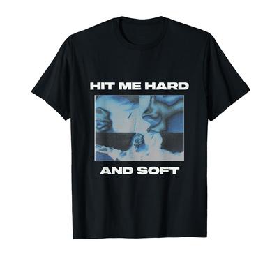 Camiseta Negra Oficial Billie Eilish HIT ME HARD AND SOFT Invertida