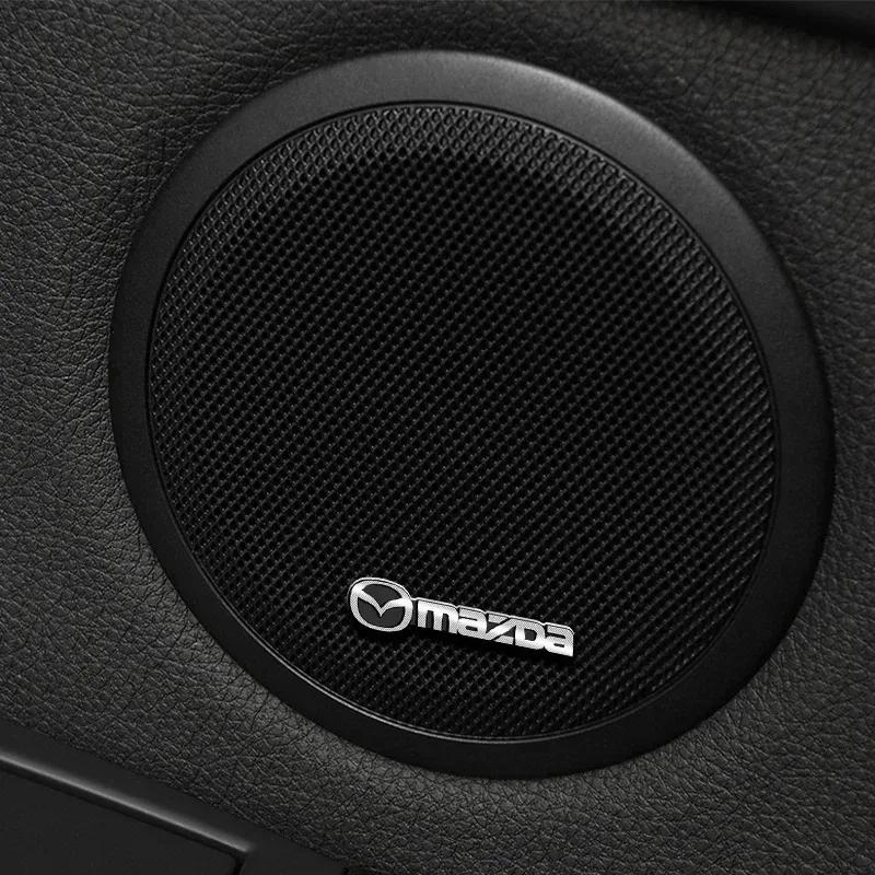 Car Audio Speaker Stereo Emblem 3D Metal Sticker For Mazda 2 3 6 5 Atenza CX3 CX5 MX5 CX7 Axela CX30 CX90 CX60 CX50 Accessories h6