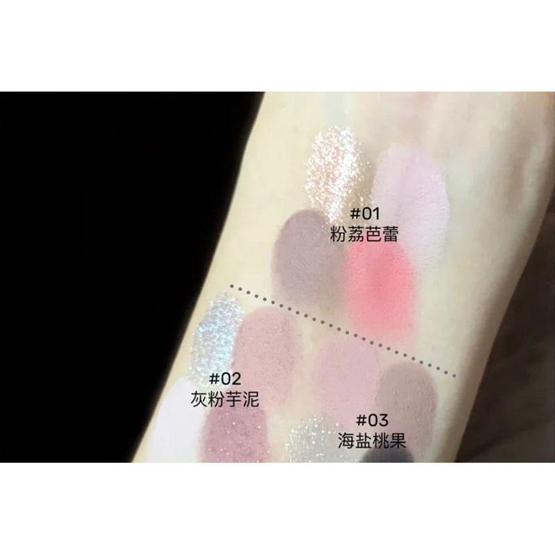 CZEL - Wasserwellen-Rosa-Nebel Vierfarben-Lidschattenpalette - 5 Arten