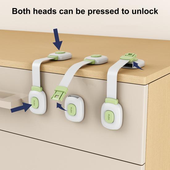 2Pcs Wear-resistant Practical Good Multipurpose Baby Safety Cupboard Locks Furniture Latches Furniture Strap Latches