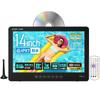 Tokyo Deco Waterproof TV with Portable DVD Digital TV and Car Black Waterproof 3 Power Sources Style Digital TV LCD Rechargeable Car Use 14-inch