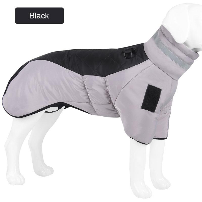 Giacca Calda per Cani a Collo Alto Cappotto in Cotone Gilet Riflettente Ispessito Autunno Inverno Vestiti per Animali Domestici per Cani Medi Grandi