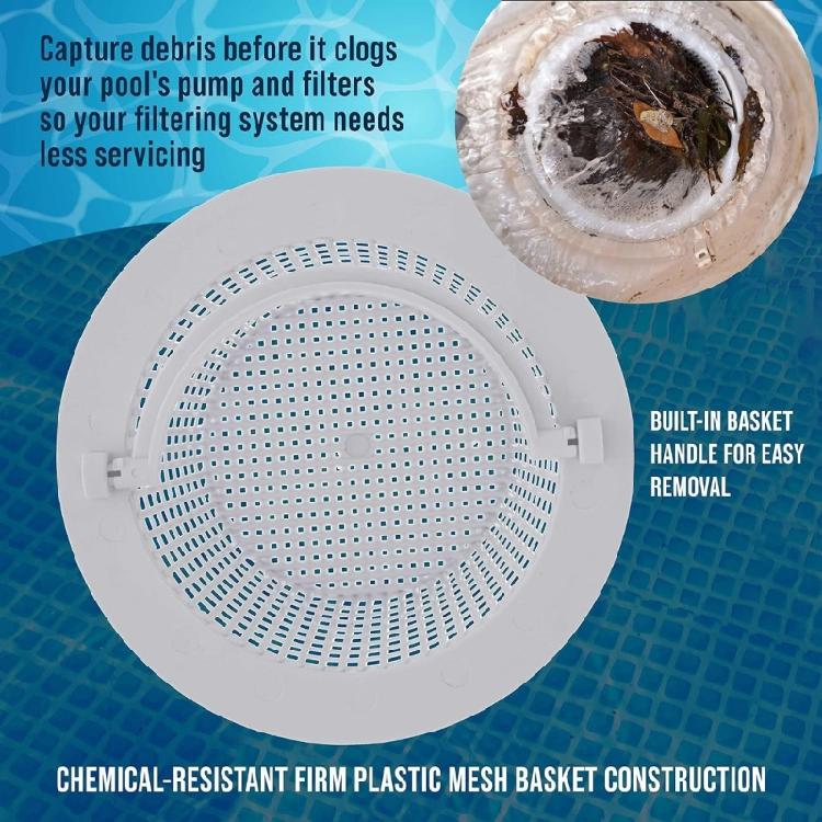 Quickly Change Skimmer Basket High Efficiency Pool Skimmer Basket Swimming Pool Maintenance Accessories