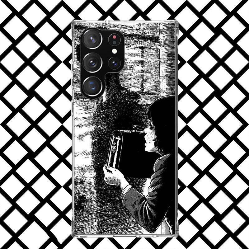 Japanese Horror Comic Anime Phone Case for Samsung Galaxy S26 S25 Edge S24 S23 Ultra S22 Plus S21 FE S20 + Soft Cover Print Fund