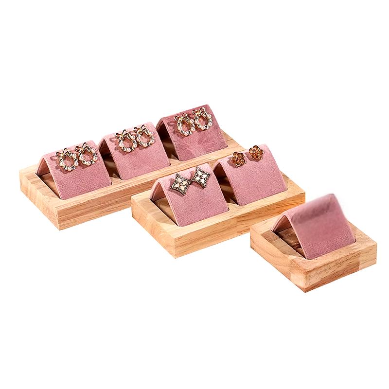Wooden Earring Display Stand Ear Accessory Tray Ear Ring Holder Jewelry Display Props Jewelry Packaging