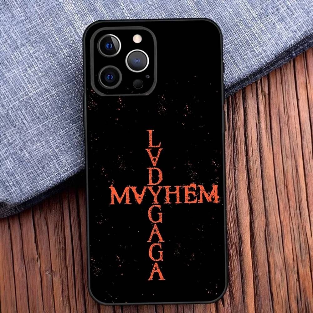 Mayhem L-Ladys G-Gaga Phone Case For iPhone 16,15,14,13,12,11,Pro,X,XS,Max,XR,Plus,Mini Black Soft Silicone Case