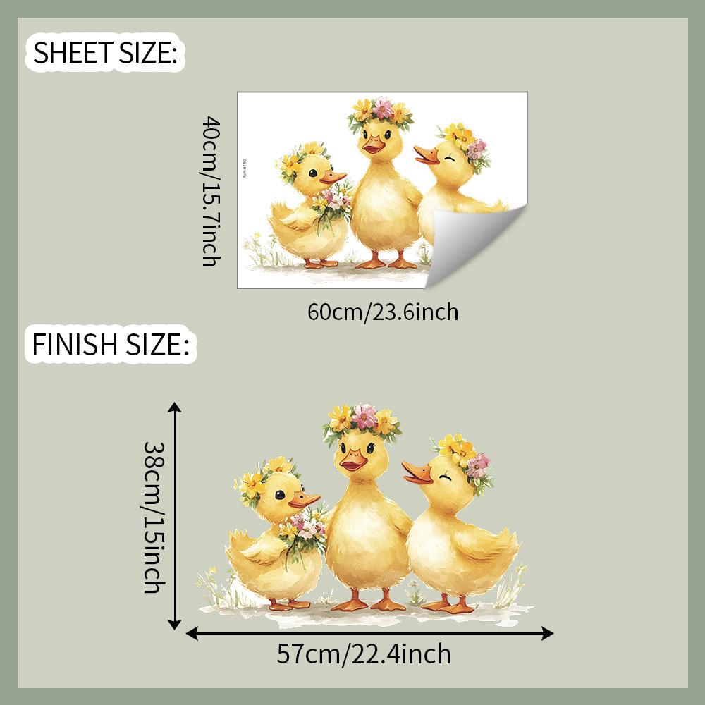 

Теплая маленькая семья желтых утят Спальня Гостиная Кабинет Дом Фон Украшение и Декорация Наклейки на стену