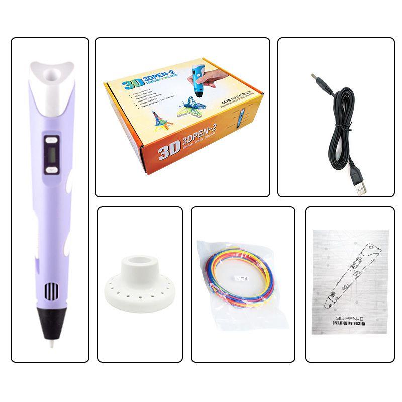 Premium 3d Printing Pen For Kids Digital Display Pla Filament Educational Toy