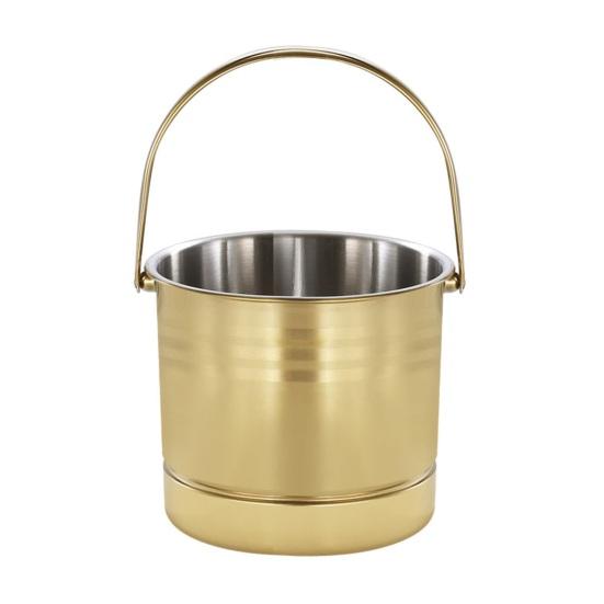 Yangyizhi Seau à Glace en Acier Inoxydable avec Passoire Amovible, Refroidisseur de Vin Bar Champagne pour Bière Vin Rouge, Portable Snacks Maison