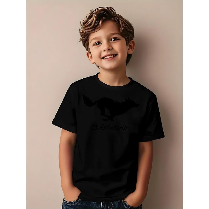 

European sizes Children s Holiday Travel Soft Short Sleeve Trendy Breathable Clothing Teen Short Sleeve 164cm чорний