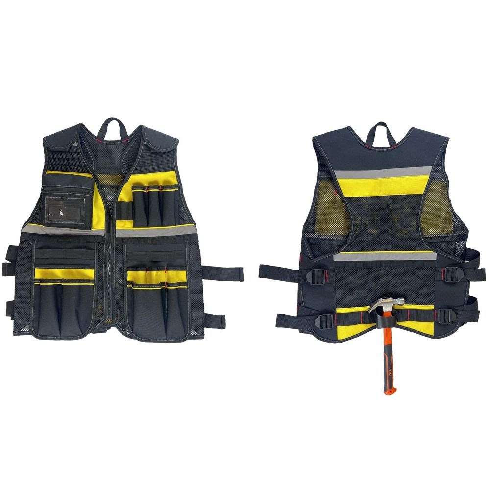 Thickned Electrician Tool Storage Vest Portable Multi Pocket Storage Bag Holder Waterproof Adjustable Strap Tool Storage Bag
