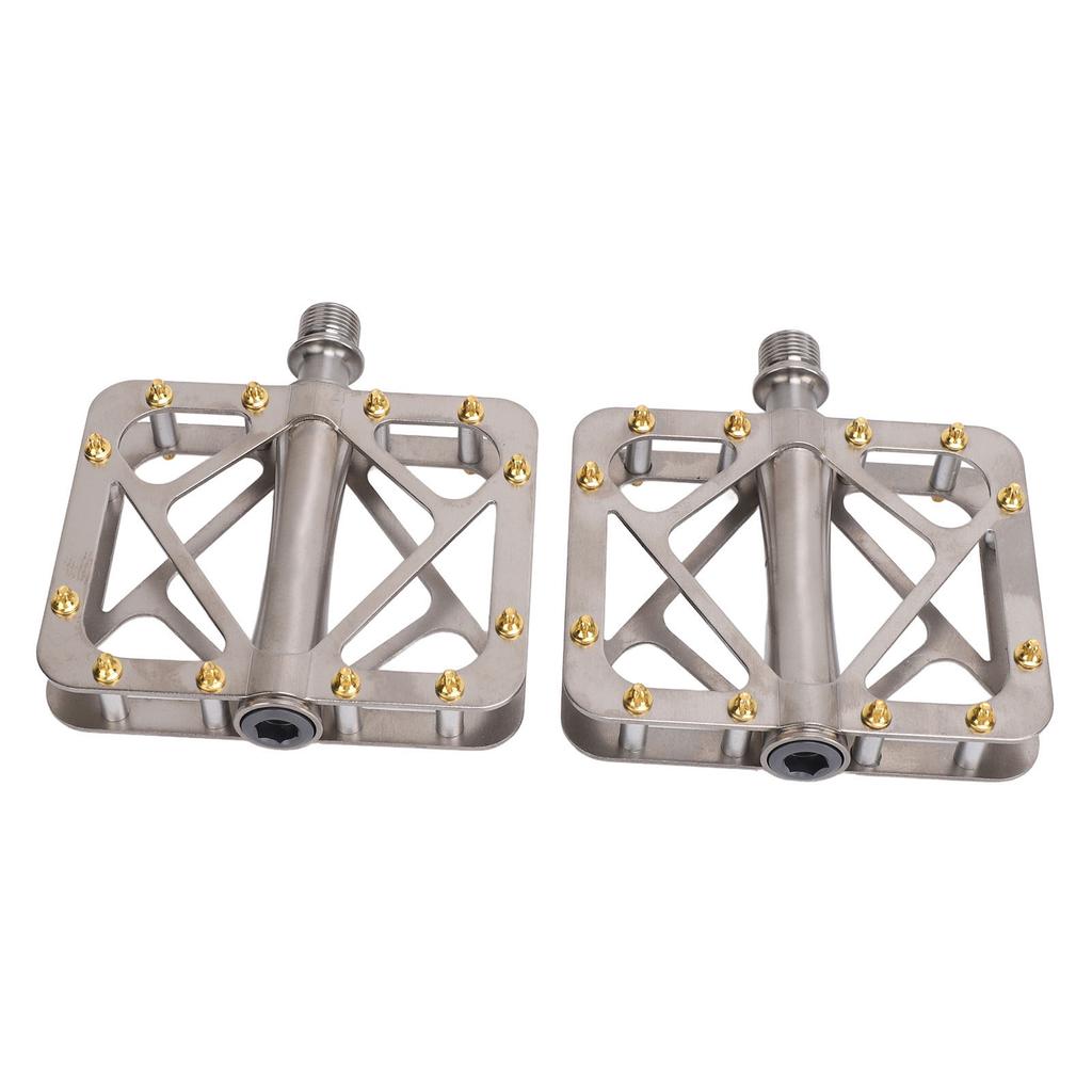 2pcs Bicycle Pedal Titanium Alloy Anti Slip with DU Sealed Bearings Bike Pedal for Replacement