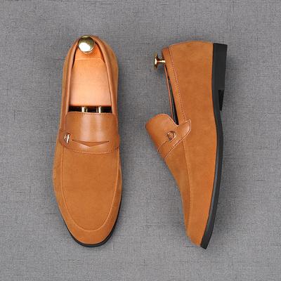Mode Mode Neue Herren Wildleder Ballerinas Schuhe Männlich Designer Bequem Penny Loafer Heimkehr Hochzeitskleid Schuhe