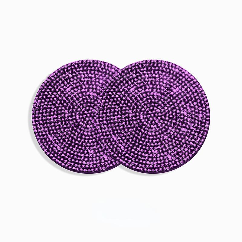 2Pcs Diamond Car Coaster Water Cup Slot Non-Slip Mat Silica Gel Pad Cup Holder Mat Car Gadget Bling Car Accessories for Woman