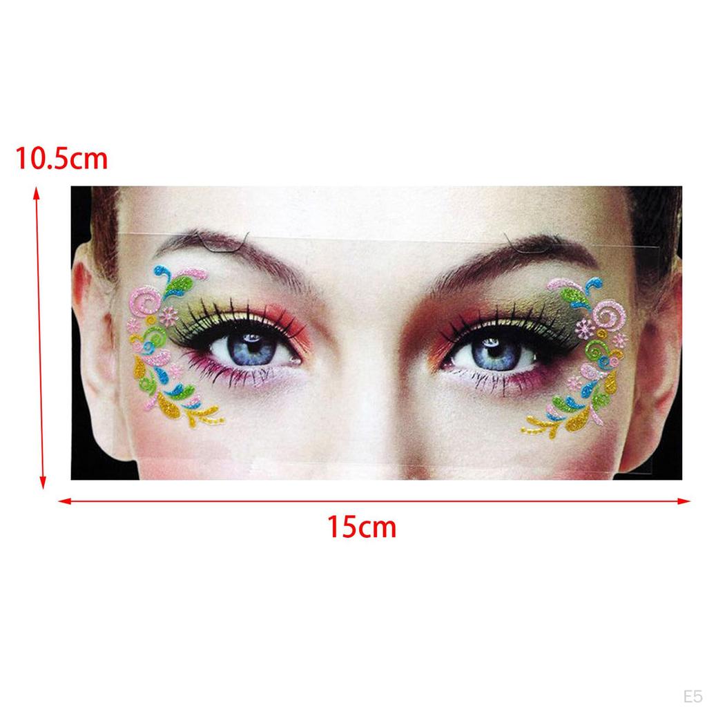 Eye Shadow Stickers Decals Festival Party Sticker Makeup for Stage Performance Masquerade