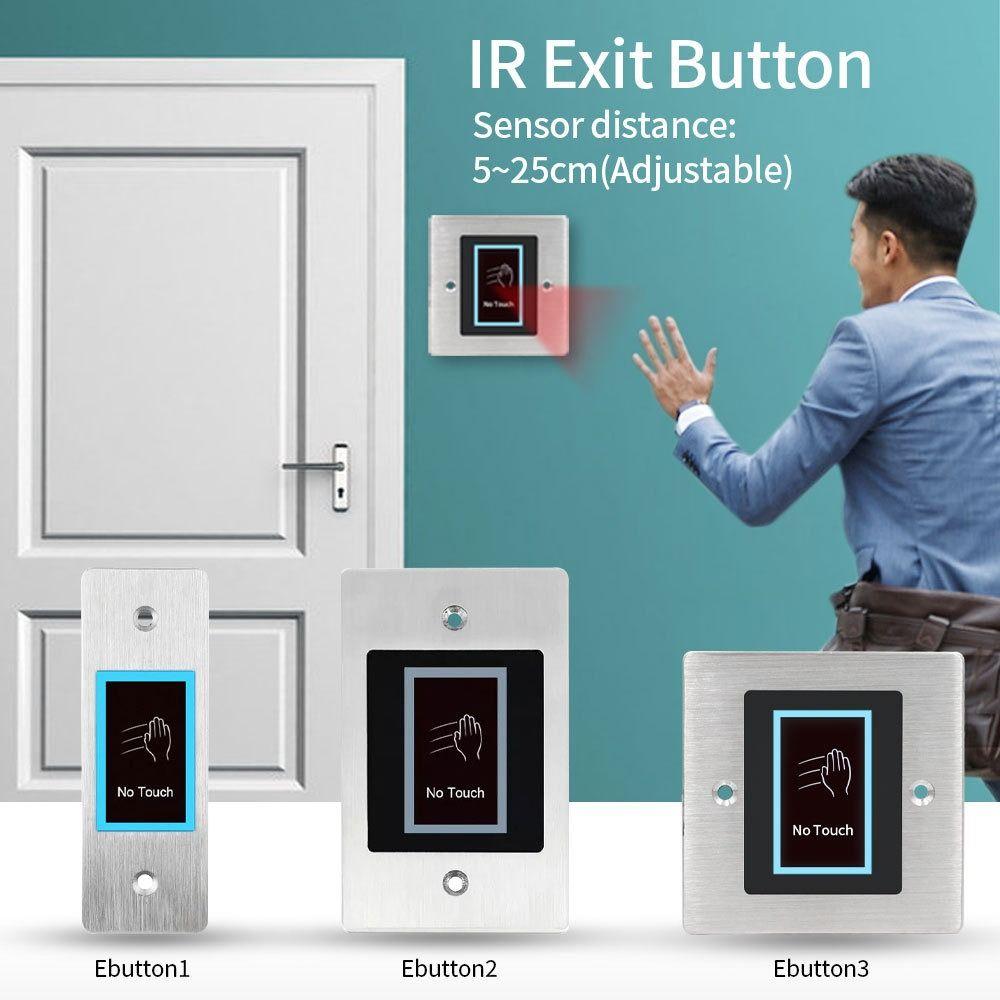 Touch Free Touchless Exit Button LED Indicator IR Exit Button Home Security System