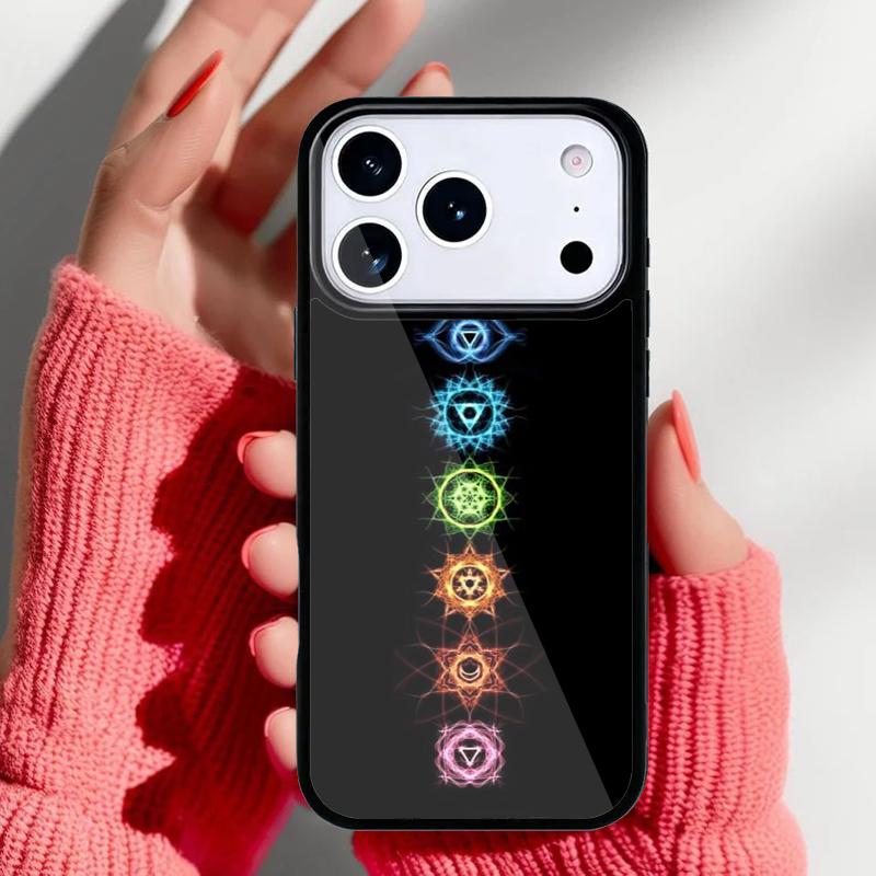Mandala Chakra Yoga Telefonfodral för iPhone 17 16 15 14 13 Pro Max Baksidesfodral för 12 11 Pro Coque