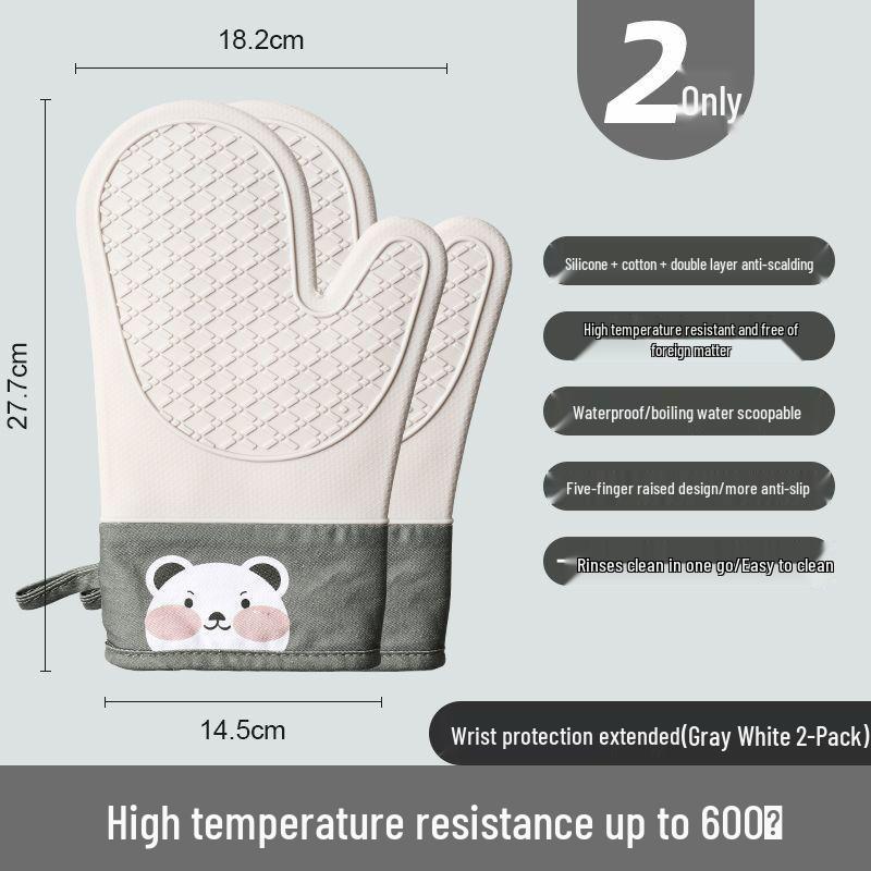 Hitzebeständige Anti-Rutsch Silikon Ofenhandschuhe