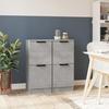 VidaXL 2x Buffets Sideboards Home Organizers Storage Furniture Living Room Interior Concrete Grey 30x30x70 Cm 811178