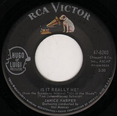 7inch Record JANICE HARPER - Is It Really Me? / You're The Great 478240 RCA Victor 1963 US Pop Used
