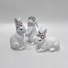 Resin Easter Bunny Figurines, Simple Leisure Cartoon Rabbit Statue, Festive Tabletop Decor for Home Living Room Garden Ornament.