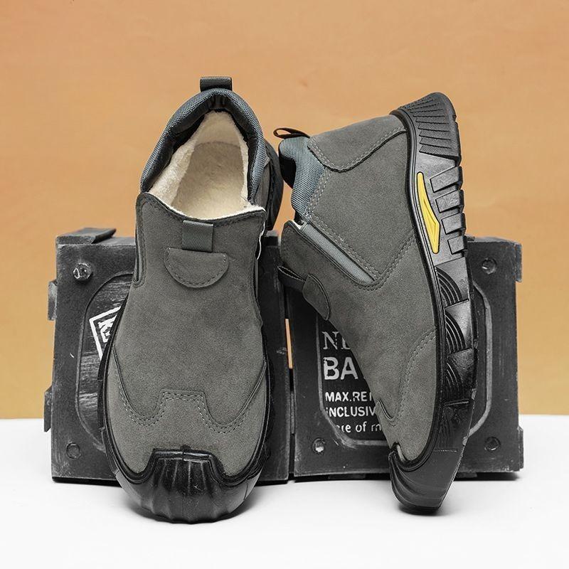 2026 Spring Men's Labor Protection Shoes No Steel Toe Dirt Resistant Job Site Slip On Cushioned Sole Sports Leisure Shoes