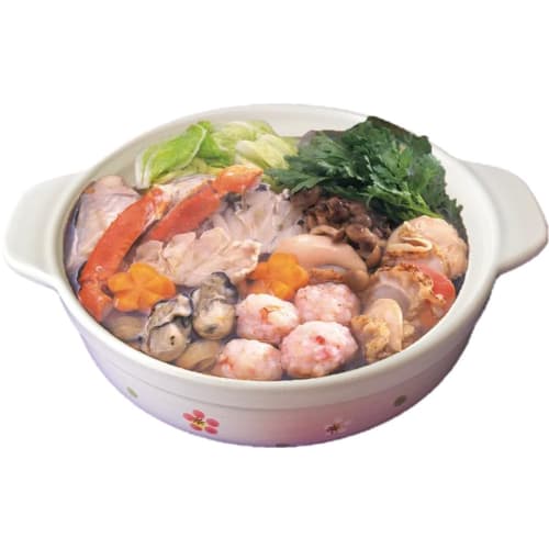 Ishigaki Earthenware Pot, No. 10, White and Pink, Size: Approx. 36.5cm Diameter x 30.5cm Depth x 18.5cm Height, Capacity: 4.5L, Flower Scent, Serves 5