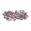 Elegante Fermaglio per Capelli con Strass da 8 cm per Donna Barrettes Decorate con Strass in Lega di Zinco per Acconciature Raccolte e Code di Cavallo
