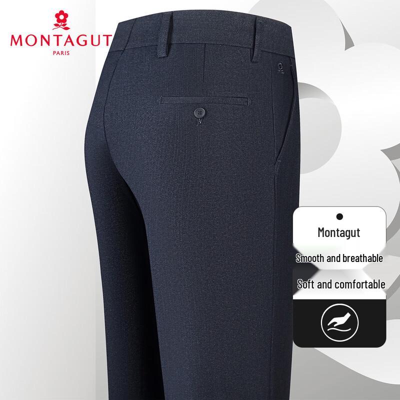 

MONTAGUT Men s Cotton Blend Breathable Business Dress Pants L