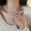 French Pearl Necklace Earrings Light Luxury Niche Collarbone Chain Gentle Temperament Versatile Neck Chain Accessories Women