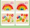 Montessori Color Sorting Pegs: Wooden Puzzle Game for Ages 2-3, Enhances Logical Thinking