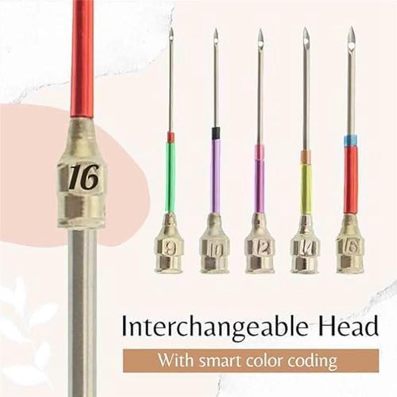 M-Modern-Easy Stitch Embroidery Stitching Punch Needles Set, Embroidery Supplies Including Punch Needle Tool