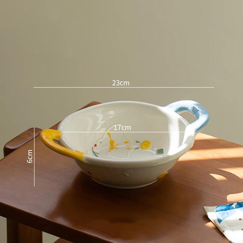 Creative Irregular Ceramic Plate Cute Cartoon Exquisite Dining Plates Afternoon Tea Dessert Fruits Plate Breakfast Salad Bowls
