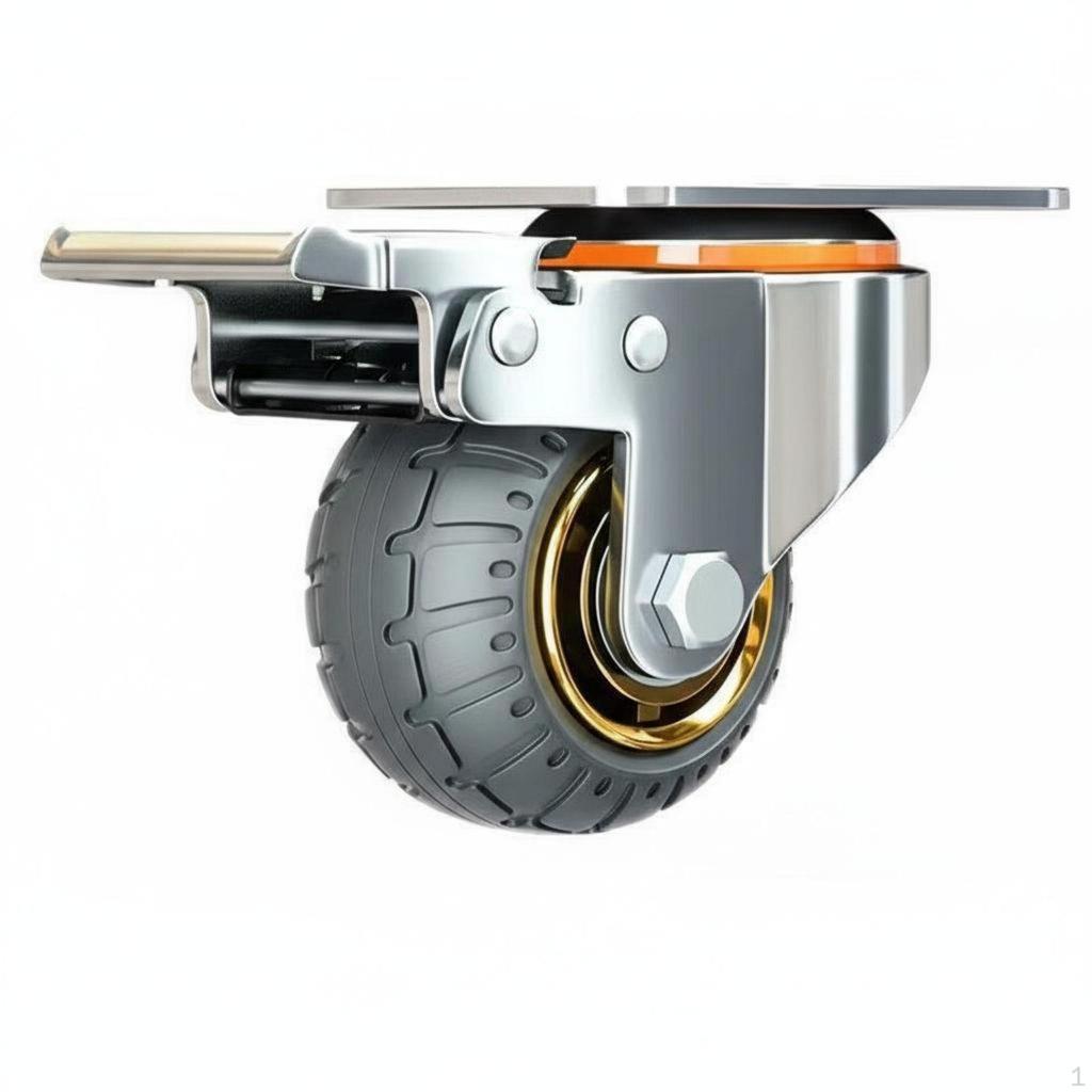 4 Inch Swivel Caster Wear Resistant Heavy Duty Wheel AntiSlip Industrial Cart for DIY