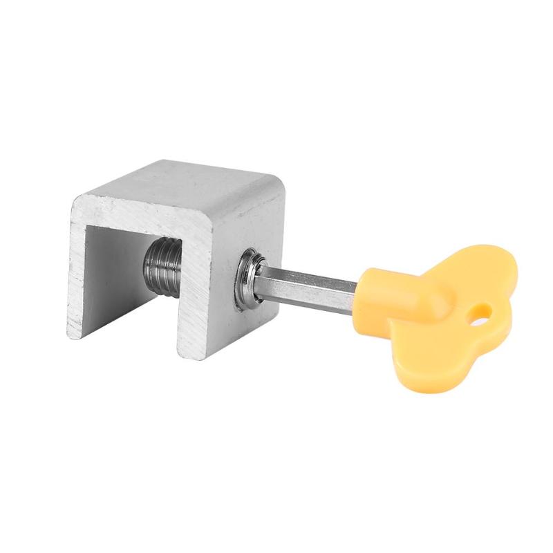 Security Anti-theft Key Lock Aluminum Alloy Window Sliding Doors Restrictor Door Household Hardware for Baby Kids Safety