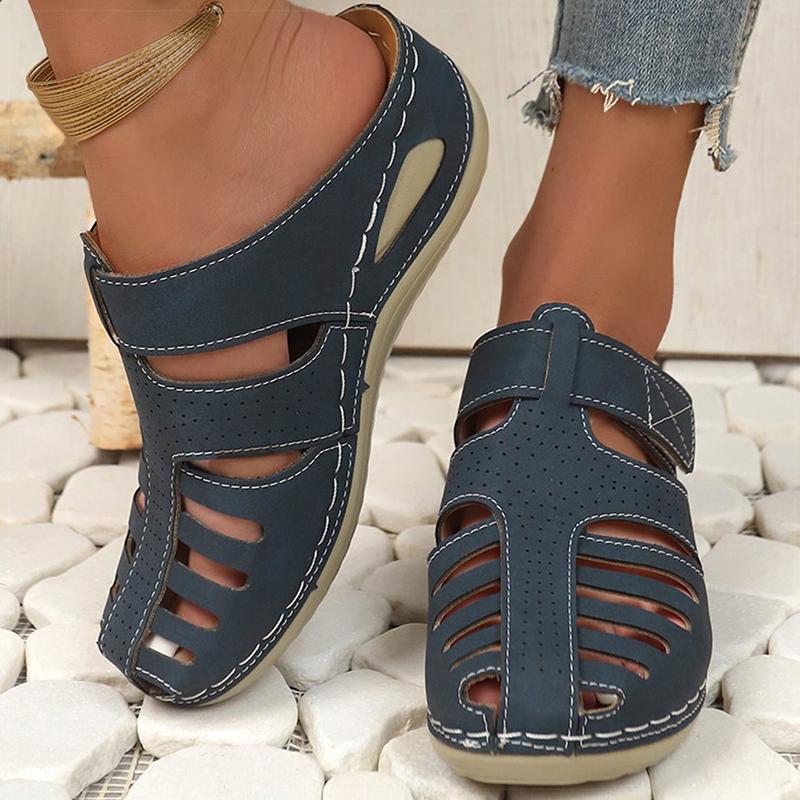 Sandales à talons pour femmes Sandales à enfiler Chaussures compensées d'été Pantoufles pour femmes Sandales à talons Compensées Zapatos Mujer Chaussures d'été