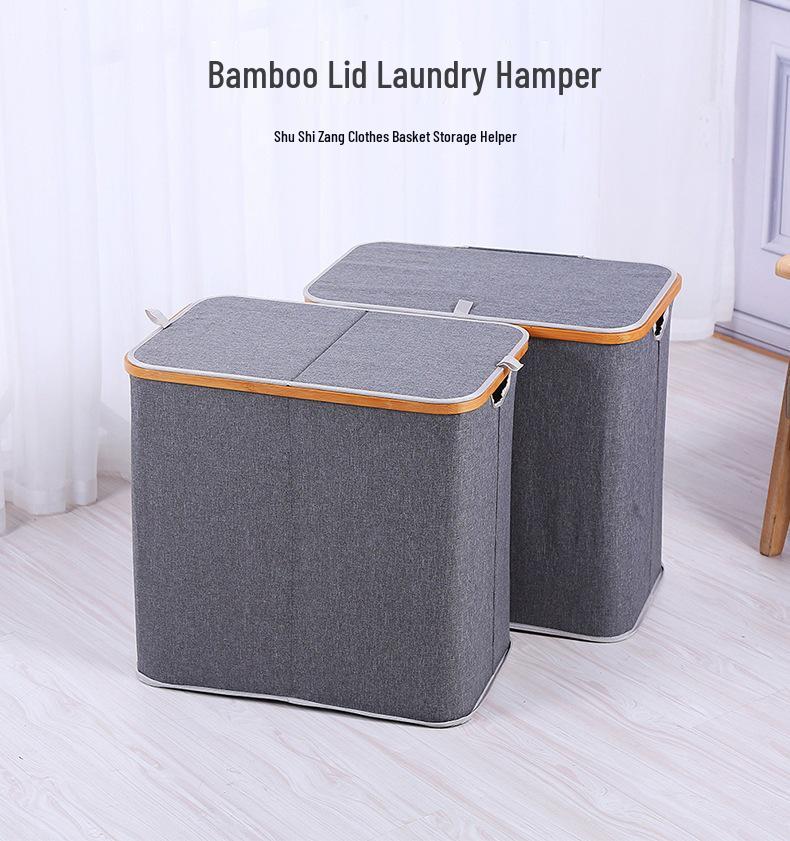 Japanese-Style Laundry Basket: Simple Storage Bin for Toys & Clothes, Imitation Hemp Design