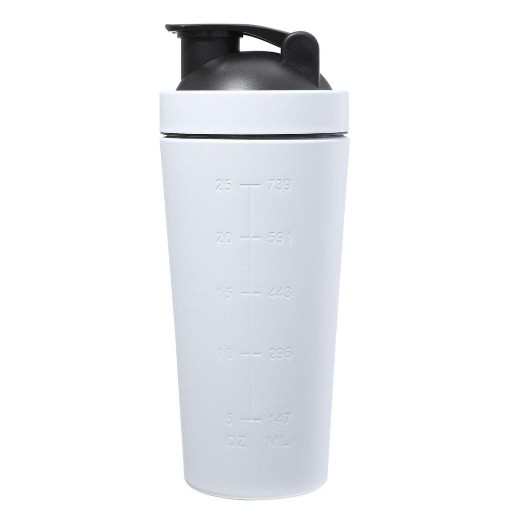 304 Edelstahl Shaker Becher mit Aufbewahrungsschicht - Doppelseitiger Protein Mixer für Sport und Fitness