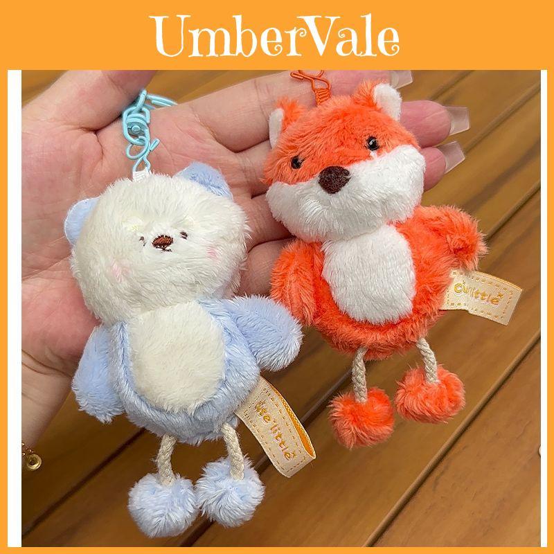 Rabbit Penguin Duck Bear Plush Mini Animal Keychain With Pullout Feet For Bags And Keys