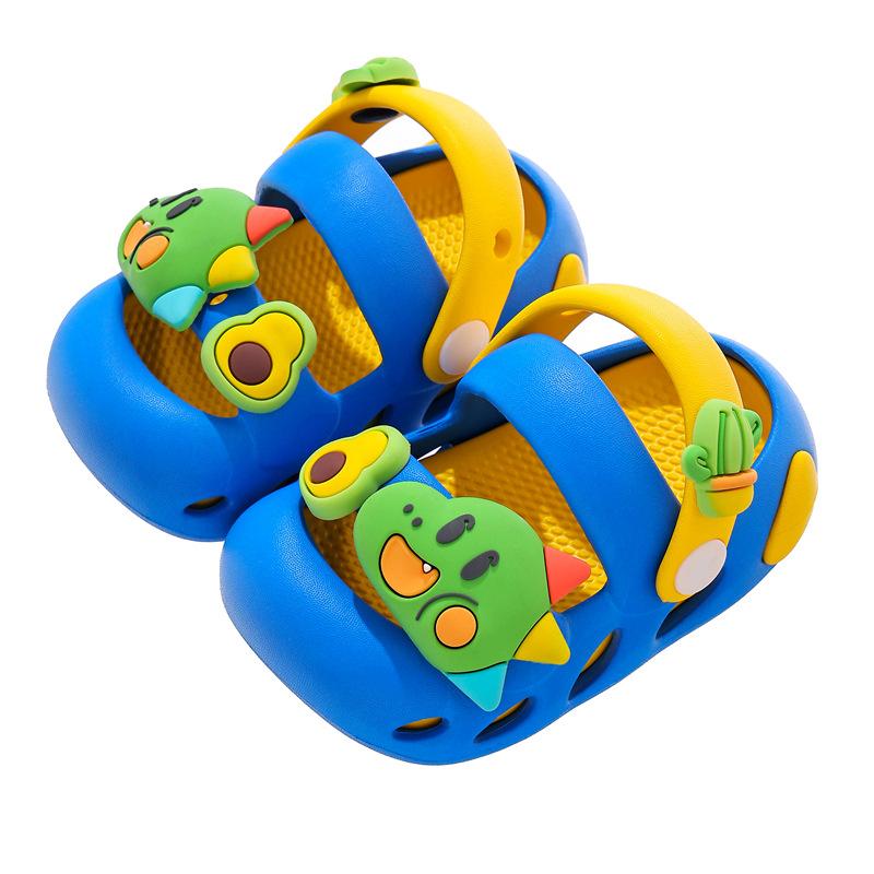 Kids Summer Non Slip Closed Toe Clogs Boys Girls Cute Cartoon Bathroom Home Sandals Lightweight Comfortable Shower Slippers