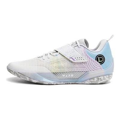 Li Ning Wade 808 4 Ultra Strong Shock Absorption Durable Low Top Carbon Plate Basketball Shoes Men Sneaker White Purple Blue ABAU031-17
