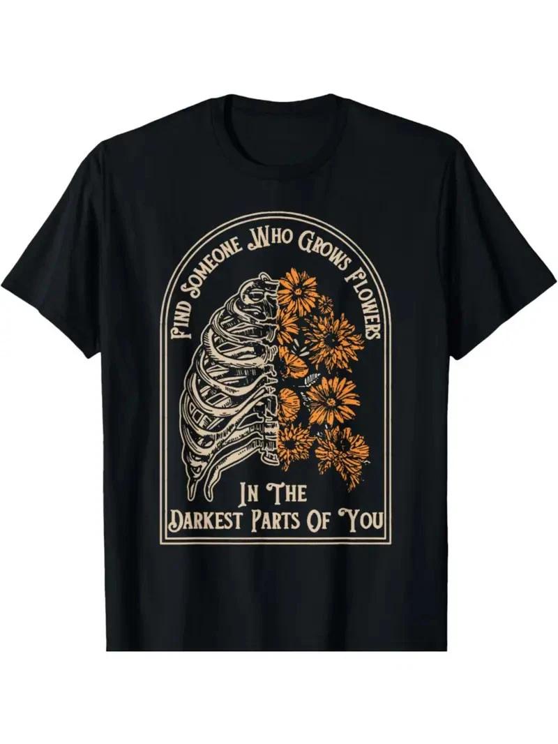 Find Someone Who Grows Flowers  Graphic Tee - Soft Cotton, Crew Neck XXXL