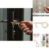 Portable Contactless Safety Door Opener Golden Alloy Key For No Touch Convenience