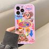 Funny Girl Cute Dog Bear Wave Line Case For Iphone 14 Pro Max 13 11 12 14 Plus Soft Shockproof Phone Cover Shell Capa