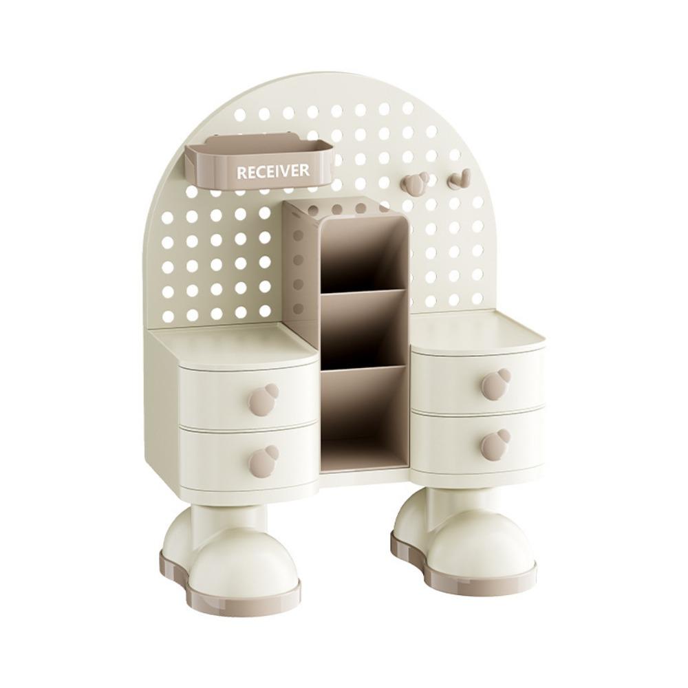 Caixa de Armazenamento de Papelaria de Mesa de Grande Capacidade Estilo Gaveta Porta-Canetas para Estudantes para Casa