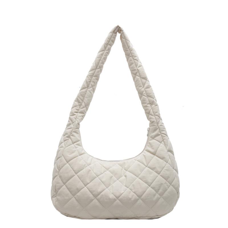 Autumn and winter new diamond shoulder bag casual women's messenger bag large capacity girls fashion casual round neck tote bag